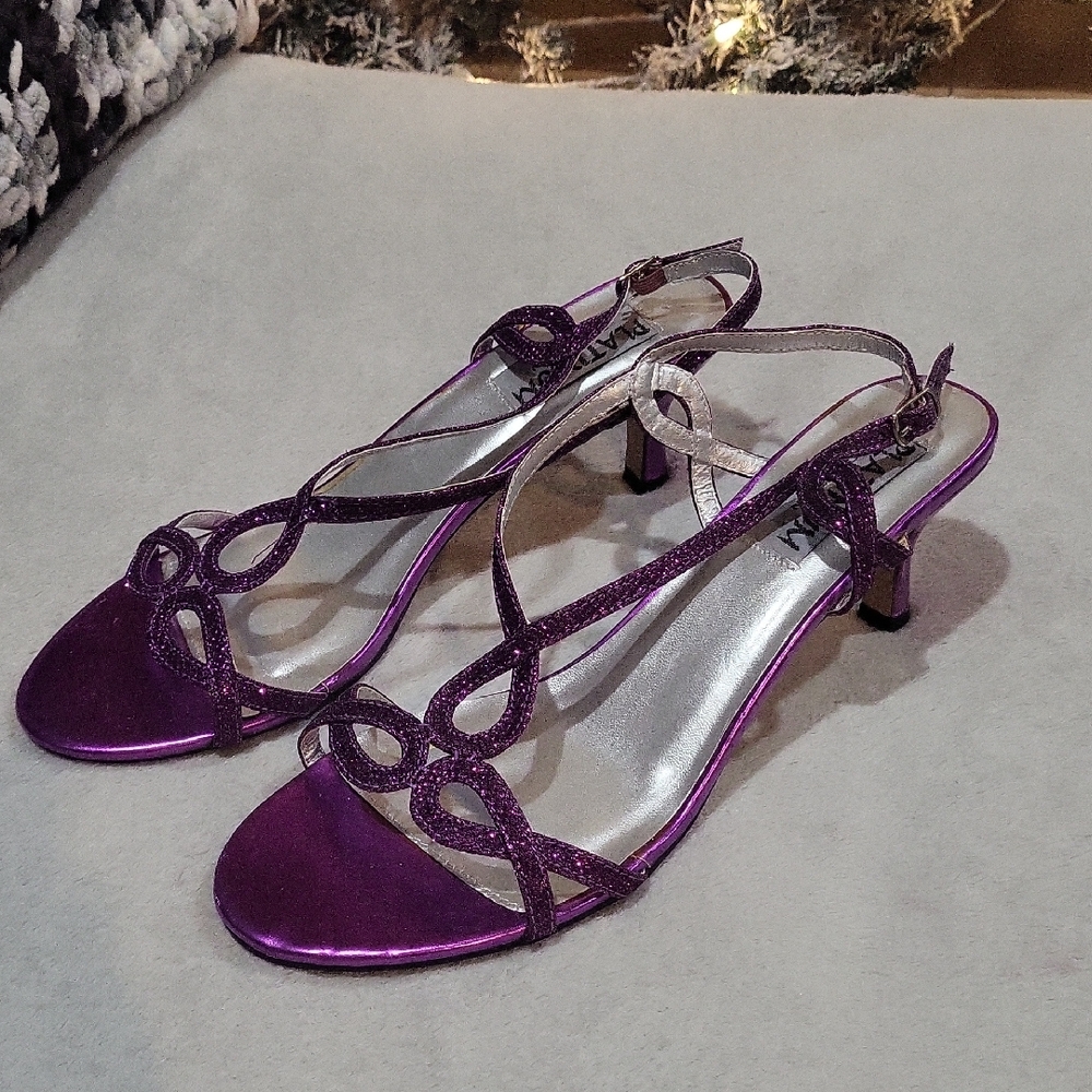 Jade Purple Strappy Heels